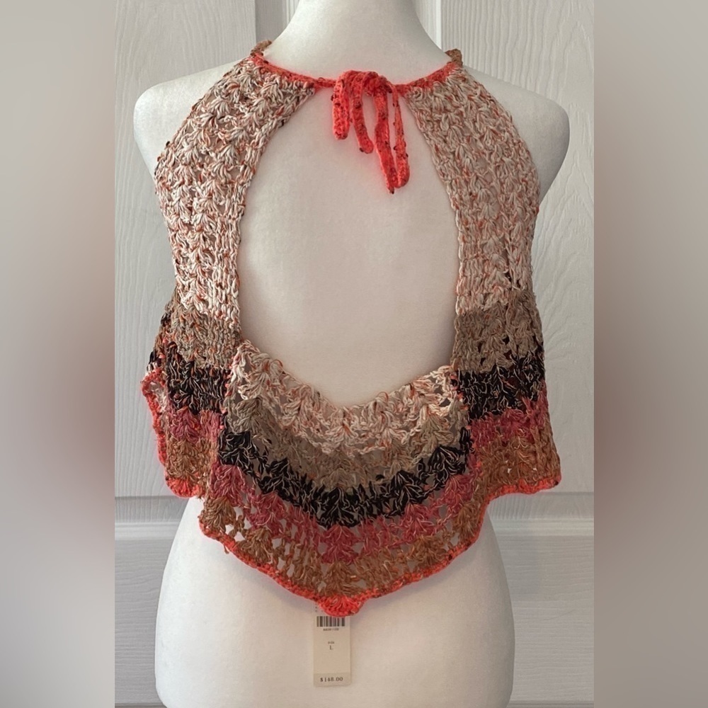 NWT Anthropologie Crochet Halter Tank Top Purple Motif Multiple Sizes - Picture 6 of 13